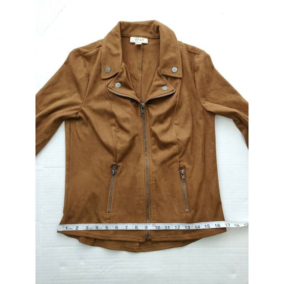 Style & Co Womens Moto Jacket Petite Small PS - Picture 8 of 12